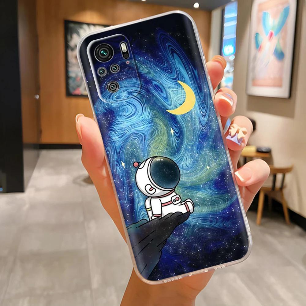 For Xiaomi Redmi Note 10 4G Case Note 10S Cute Painted Soft Silicone Back Cover For Redmi Note 10 Pro Max Clear Full Phone Cases