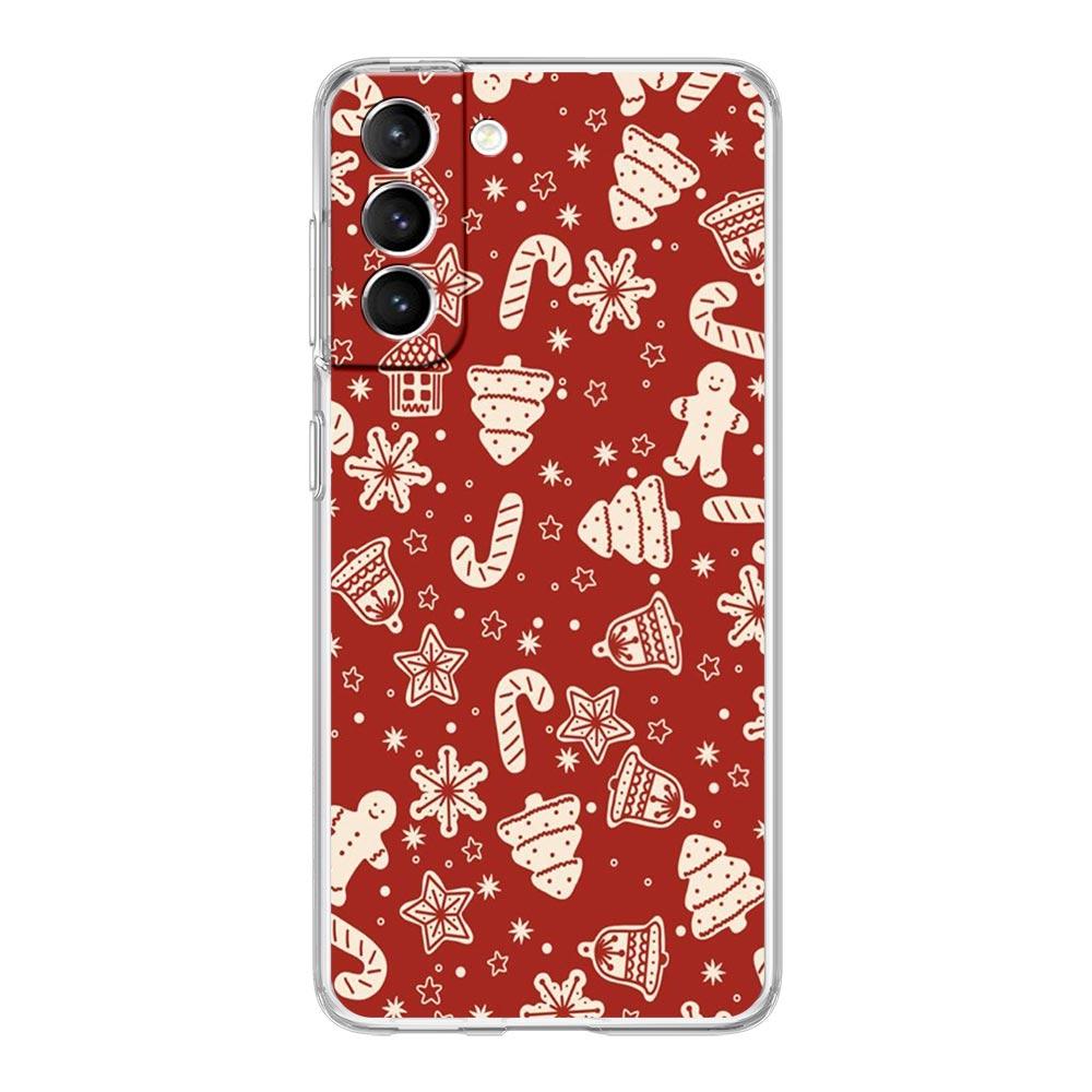 

Чехол для телефона Samsung Galaxy S25 Edge S24 Plus S23 FE S22 S21 S20 Ultra 5G S10 Мягкий прозрачный чехол Мультяшный Рождественский Samsung S25Ultra