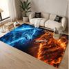 Wolf Theme Soft Crystal Velvet Rug Custom Name & Text Print Non Slip Floor Rug for Bedroom Living Room