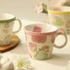 Creative Exquisite Flowers Mugs Light Luxury Restaurants Afternoon Tea Ceramic Coffee Cups Casual Office Cute Water Cup Gifts