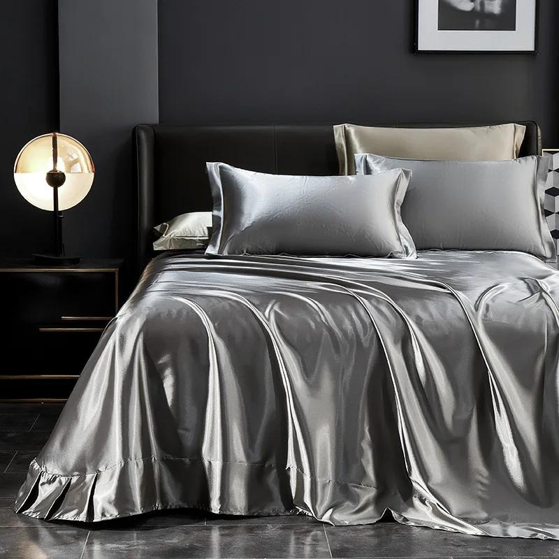 

Pure 100% Silk Comforter Bedding Sets 4pcs King Queen Size Bedding Kit Bed Cover Bed Linen Sets My Melody Bed Sheets Flat Bed Sheet&150 X200cm-3pc set