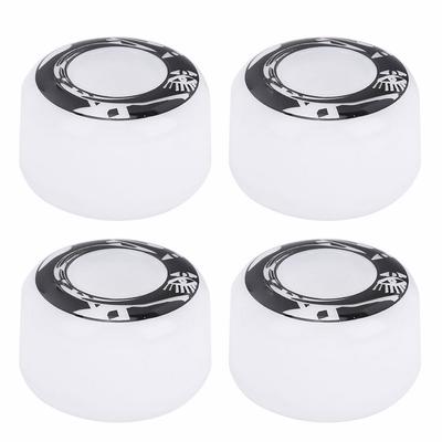 4Stk/Set Hohe Elastizität PU Fish Board Skateboard Räder Ersatzzubehörweiß mit Muster