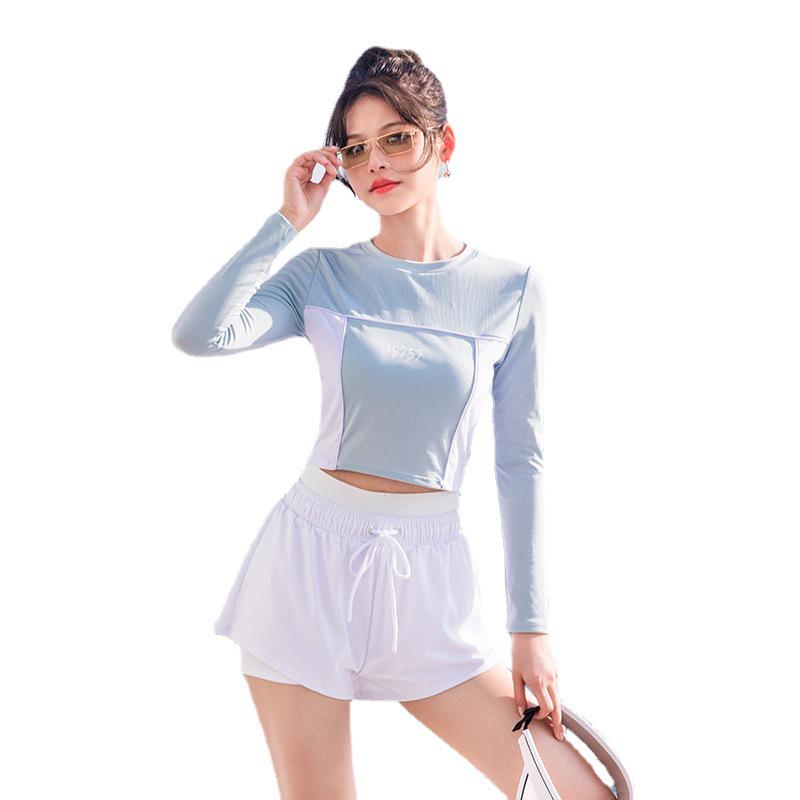 2025 Women's Two-Piece Long Sleeve Sun Protection Slimming Swimsuit