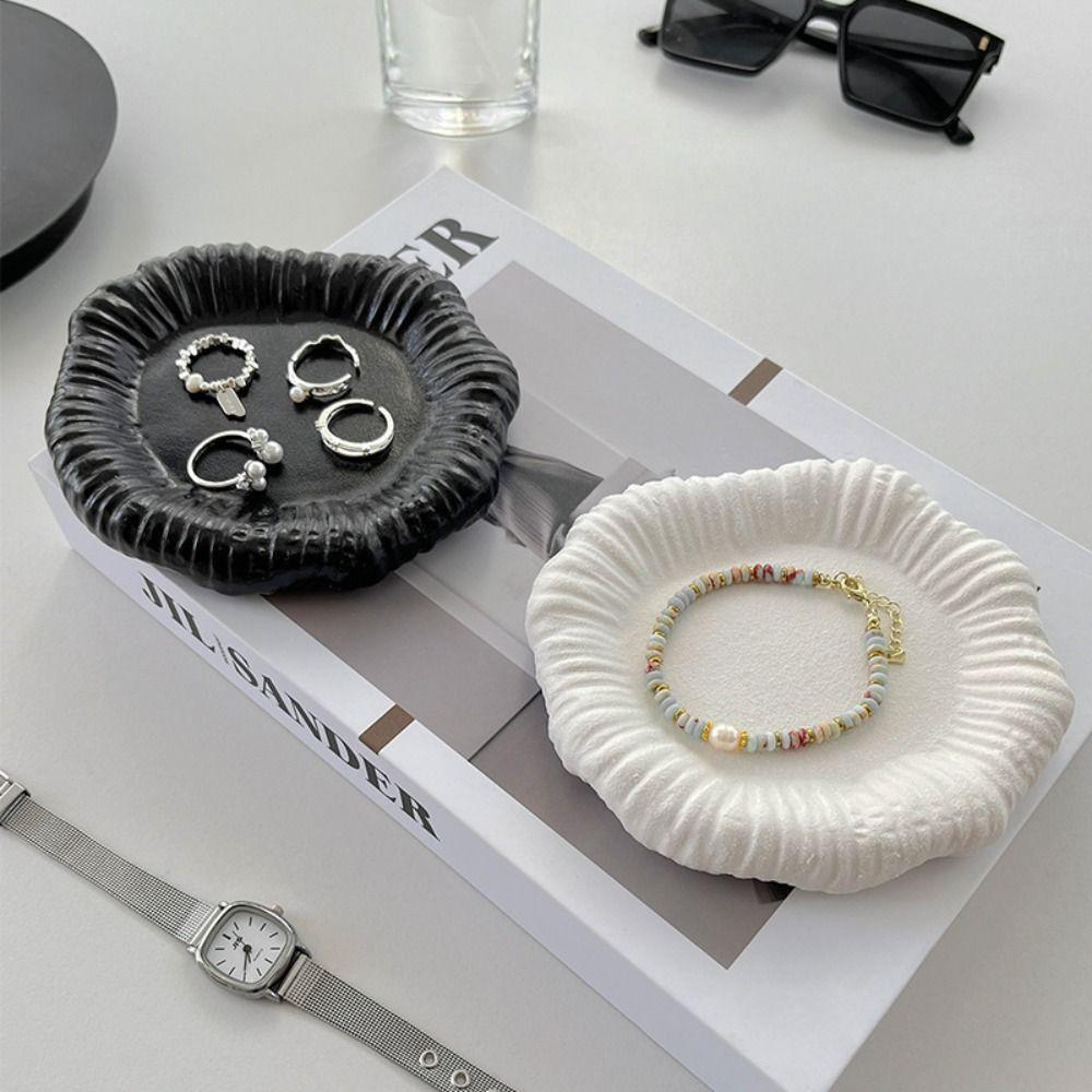 Creative Jewelry Display Rack Ceramic Storage Plate Jewelry Storage Tray  Dessert
