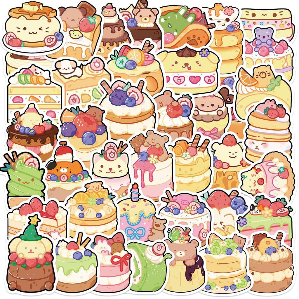 50 Cartoon Cute Sushi Hand Tent Doodle Stickers DIY Decorative Guitar Notebook Suitcase