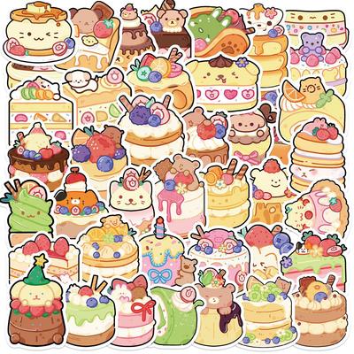 50 Cartoon Cute Sushi Hand Tent Doodle Stickers DIY Decorative Guitar Notebook Suitcase