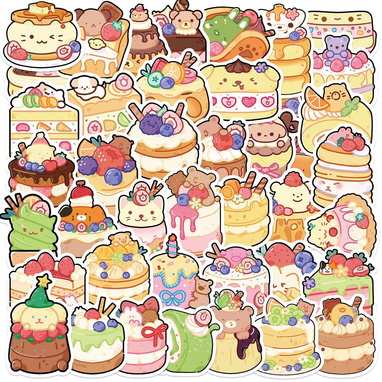 Wipon Unisex Kids 50 Cartoon Cute Sushi Hand Tent Doodle Stickers Diy Decorative Guitar Notebook Suitcase