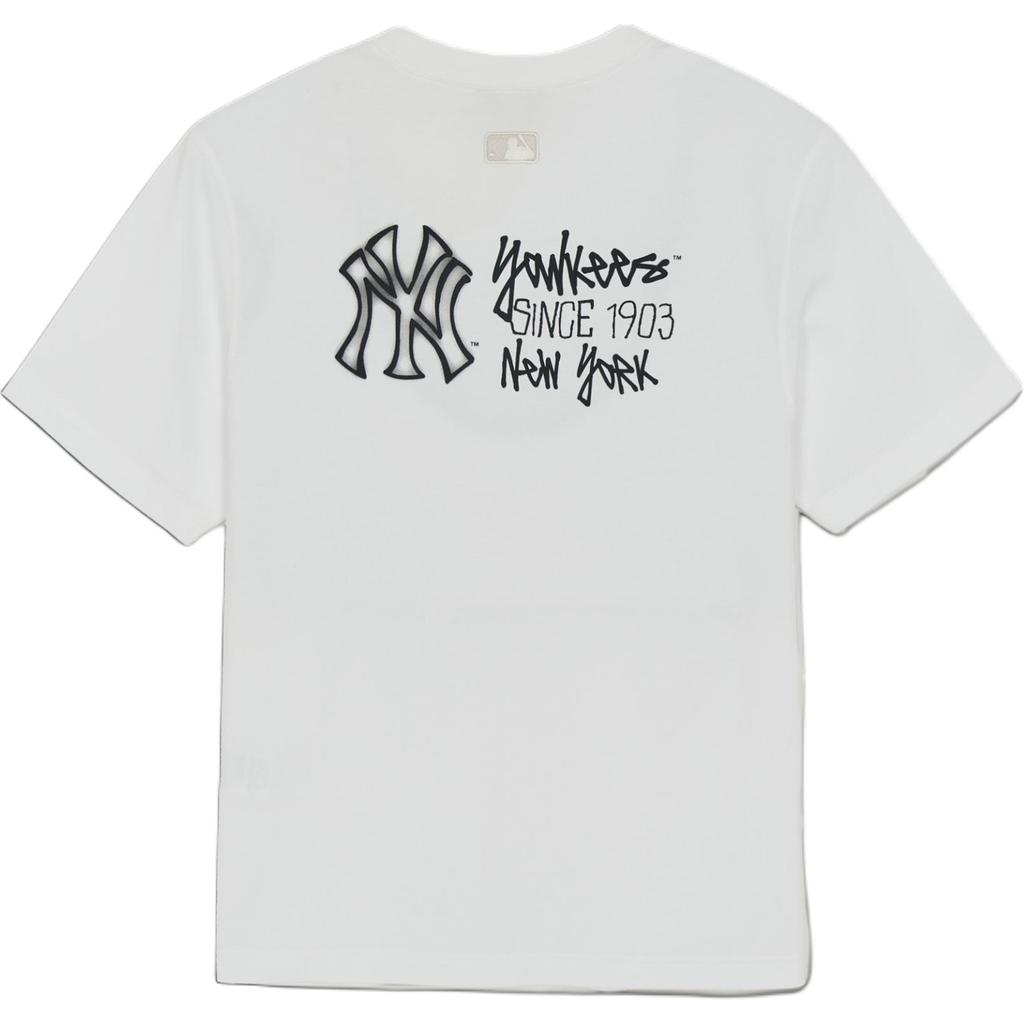 MLB New York Yankees Logo Loose Fit Crew Neck Short Sleeve T-Shirt Unisex Tops 3ATSB0863-50WHS