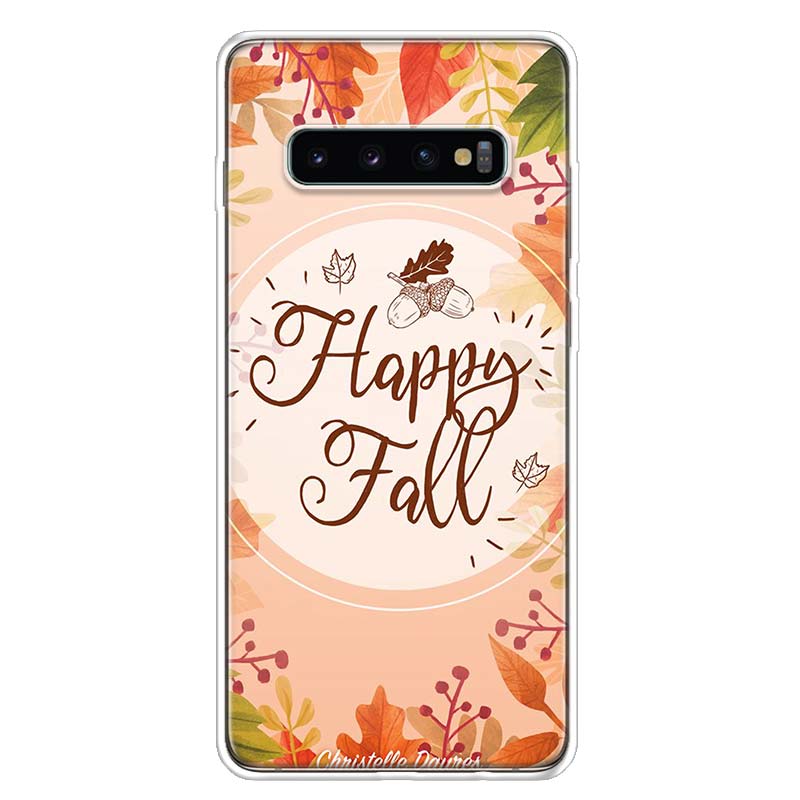 Pumpkin Happy Fall Autumn Cover Phone Case For Samsung Galaxy A51 A71 A50 A70 A40 A30 A20E A10 A41 A31 A21S A11 A01 A6 A8 + A7 A