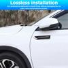 2PCS Car Hood Side Air Flow Intake Vent Trim, Self Adhesive Weatherproof Vehicle Grille Mudguard Side Stickers, Auto Exterior Decorative Accessories,