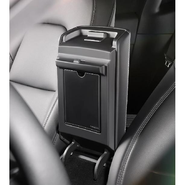 Magnetic Center Console Hidden Storage Box For Tesla Model 3/Y Juniper  Armrest Hidden Organizer Hidden Storage Box Accessory