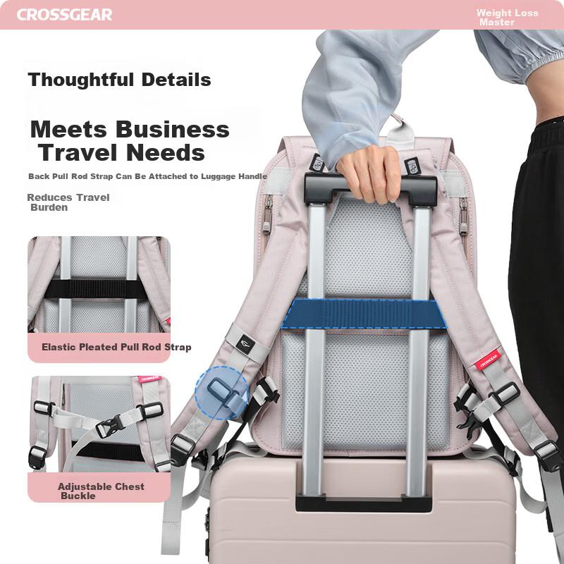 CROSSGEAR Mochila para Laptop de 16 polegadas com Medalha Cruzada Master Perda de Peso Casual Unissex Mochila Escolar para Computador Estudante Bolsa de Viagem de Negócios