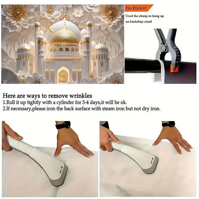 Motiv mešity Ramadán Eid Mubarak Dekorace Pozadí Banner Rodinný pokoj Foto Pozadí Party Dekorace Pozadí Měsíc Hvězda Eid Al Adha