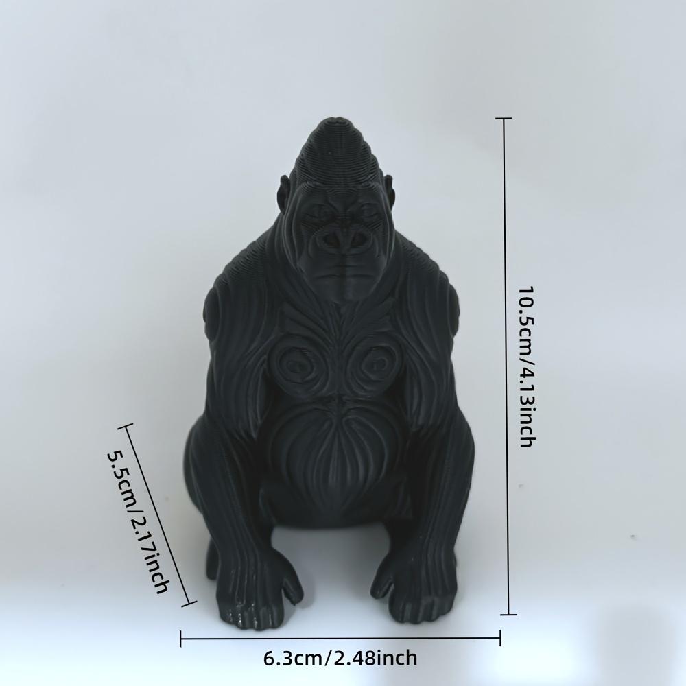 Zittende Gorilla Beeld, Geschikt voor Woonkamers, Entree, Kantoor Dominerende Kunst Ornamenten, Dier Beeldhouwkunst Liefhebbers