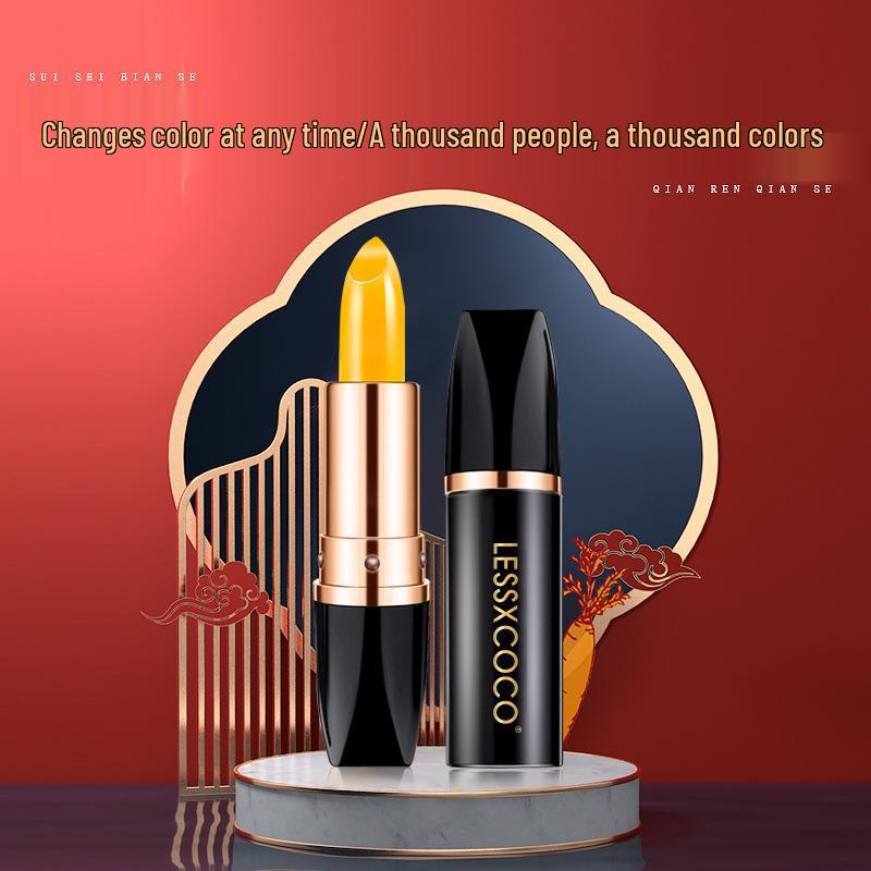 Lessxcoco Beta-Carotene Color-Changing Lip Balm: Hydrating, Nourishing, Anti-Dryness Lipstick.