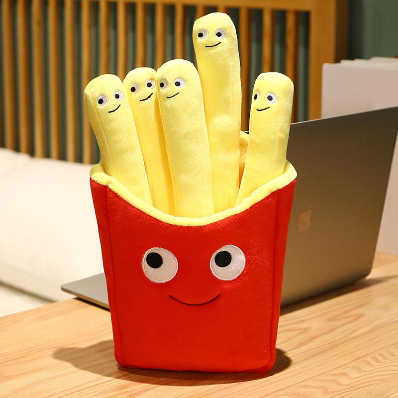 Soutien Émotionnel Frites Souriantes Peluche Jouet en Peluche Oreiller de Canapé en Peluche Accessoires de Voiture Accessoires de Jeu de Faire semblant pour Enfants T