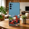 Cartoon T-S-noopy-PC  Phone Case Black Silicone Soft For Samsung S25,S24,S21,S22,S23,S30,Ultra,S20,Plus,Fe,Lite