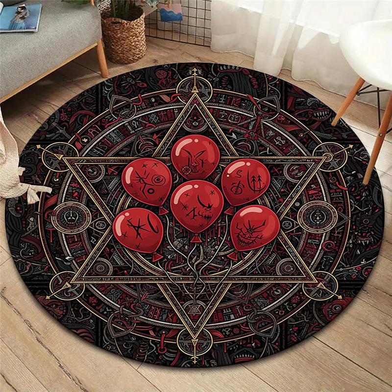 Kulatý koberec Vortex Crossing Gate, Koberec do obývacího pokoje, ložnice, k pohovce, herny, protiskluzová podložka