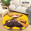 Demon Slayer Kimetsu No Yaiba Round Area Rug Carpet Rug For Living Room Bedroom Sofa Playroom Decor Nonslip Floor Mat