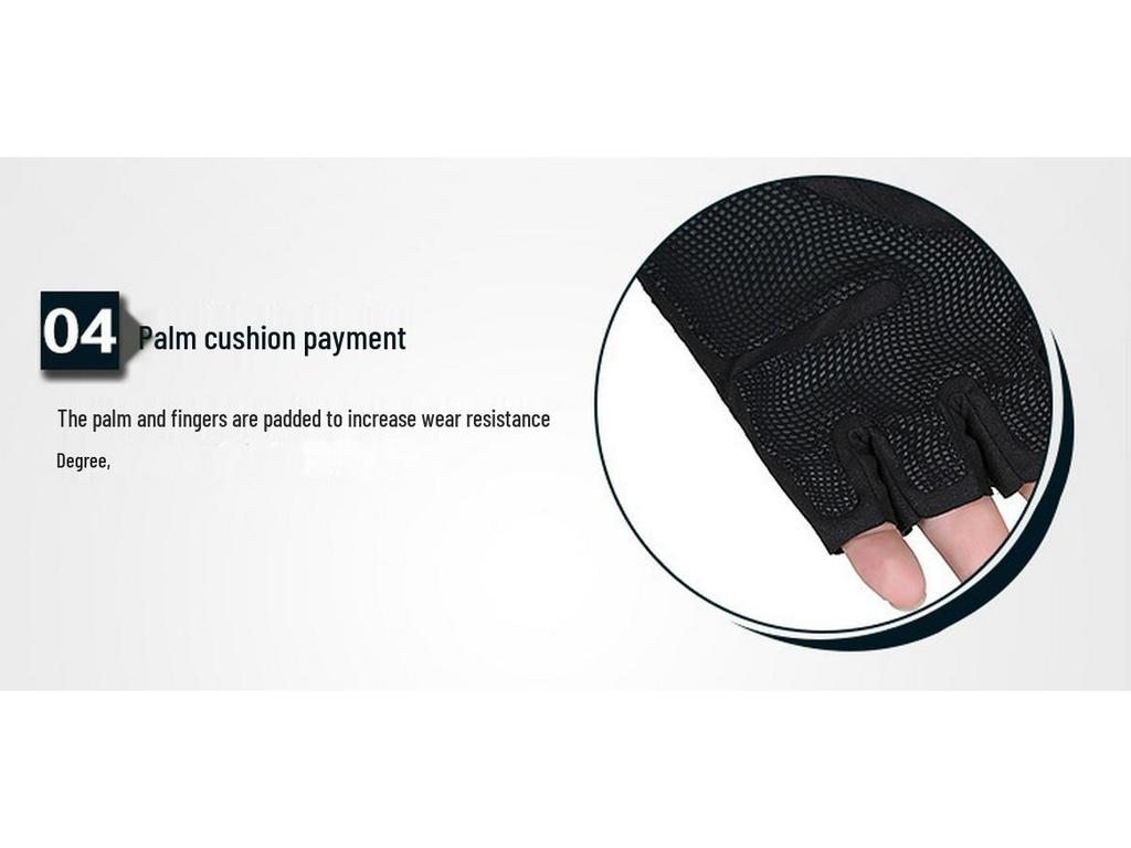 Men's Anti-Slip Tactical Half-Finger Training Gloves for Outdoor Fitness & Cycling