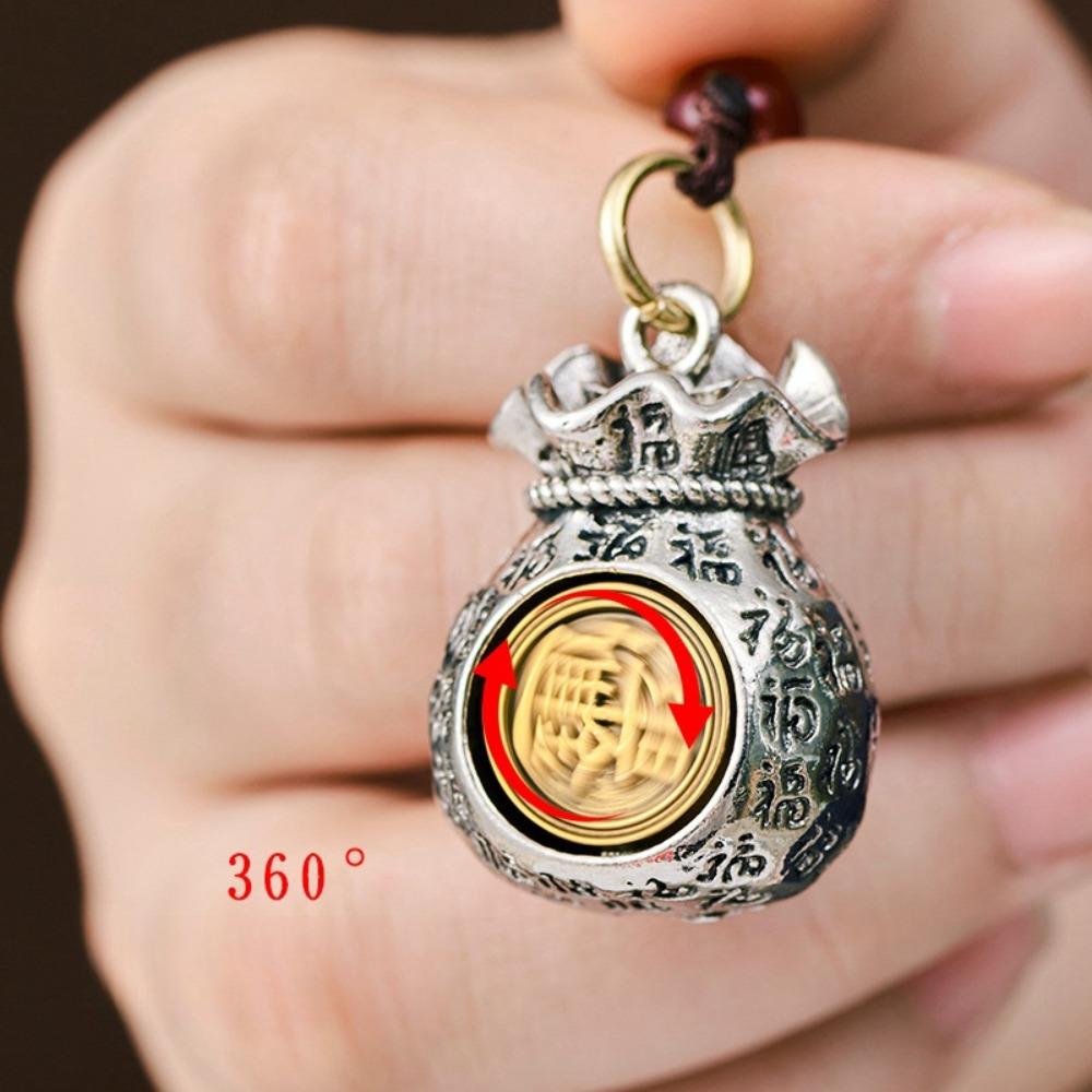 Chinese Style 12 Zodiac Keyring Brass Dragon Keychain Sheep Lucky Bag Pendant  Backpack Decor