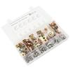 115pcs U Nut Clip Kit 4 Size M4 M5 M6 M8 Colorful Galvanized Car Clip Screw Assortment for Car Motorcycle