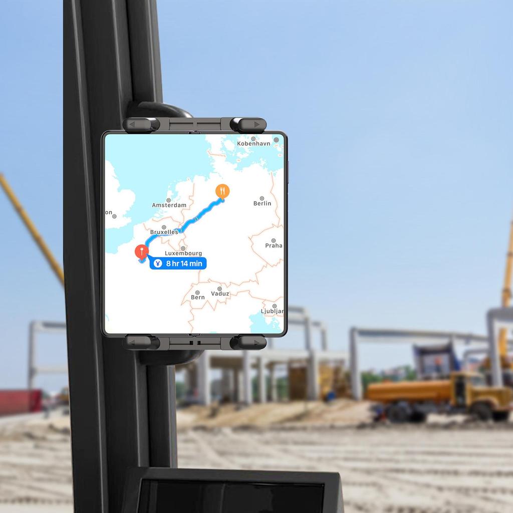 Truck Phone Holder Phone Holder with Clamp Phone Mount for Truck Excavator Forklift Automobile Cradle Mobile Phone Bracket