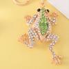 Toad Key Chain Rhinestone Toad Keychain Sparkly Lucky Money Frog Toad Charm with Key Ring Bag Charm for Men Women