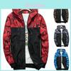 Camouflage Windproof Men Causal Coat Hiking Hooded Zip Up Outdoor Outwear Jacket