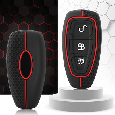 Silicone Car Key Case Shell for Ford Kuga Focus Mk3 Mk4 Mondeo Fiesta Titanium Ecosport Transit MK8 Key Cover Remote Accessories