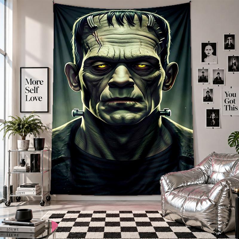 Wall TapestryFrankenstein's Monster Art Hanging Cloth Decorative Background Cover for Room Decoration