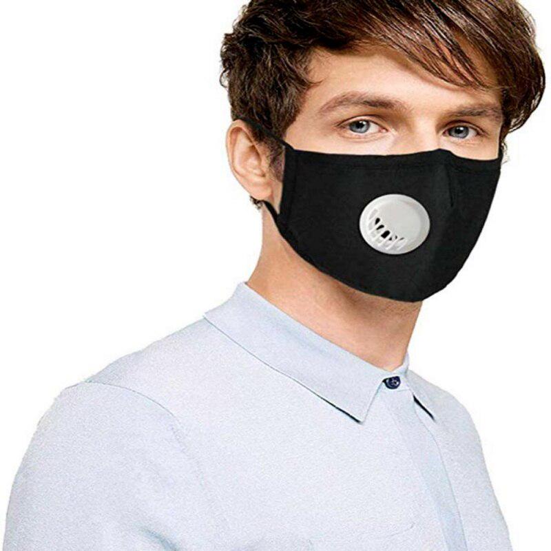 Dust Mask With 2 Filters Breathe Reusable Face Mask Anti For Outdoor