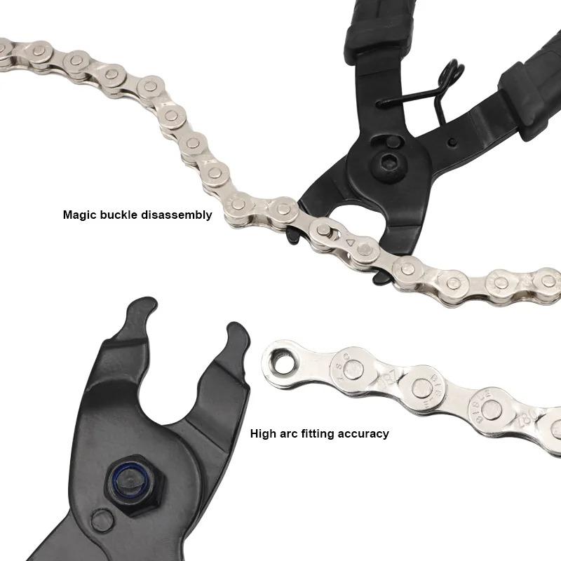 Bike Master Link Pliers Quick Install Remove Magic Buckle Clamp Portable Chain Remover for MTB Road Bike Cycling Repair Tool