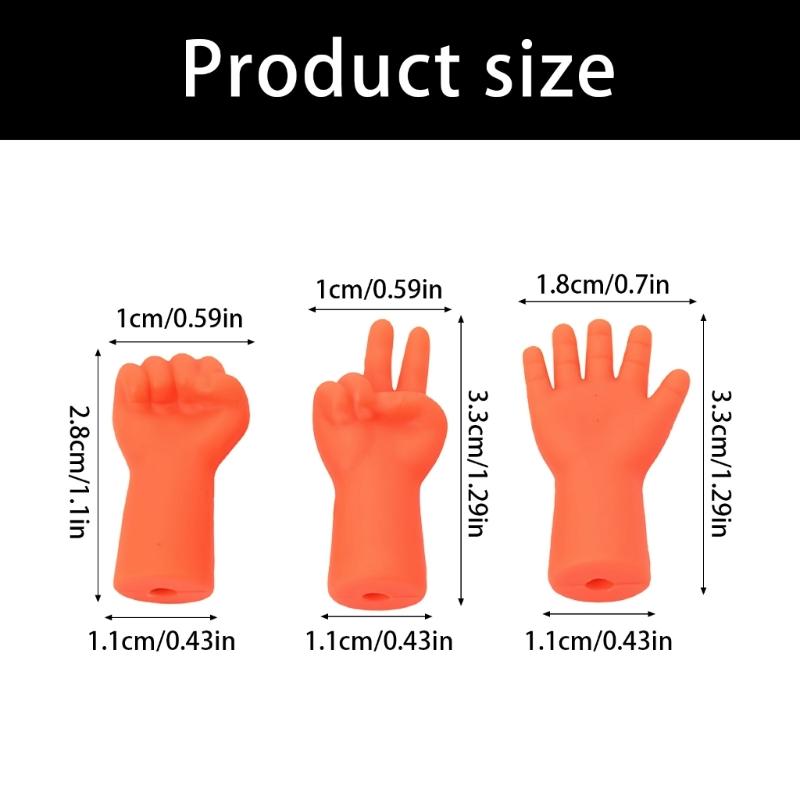 6Pcs Knitting Needle Point Protectors Hand Shape Knitting Needle Stoppers Slip Resistant Crochet Hook Tip Covers