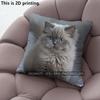 Cute Siamese & British Shorthair Cat Throw Pattern Cushion Cover Suitable For Sofa Bedroom Car Pillow Cover