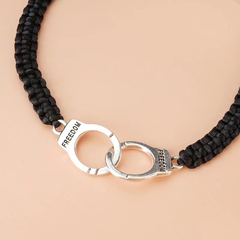 Brățară de prietenie transfrontalieră cu design creativ pentru libertate și cătușe din aliaj