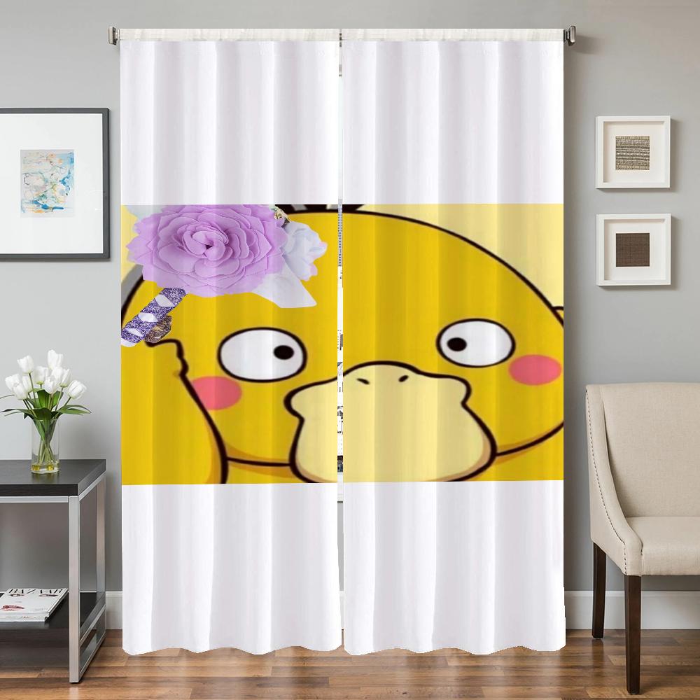 Dom Wnętrze Kuchnia Zasłony do Salonu 2 Części Zaciemniające Zasłony Drzwiowe P-psyduck Przegroda Dekoracja Sypialni