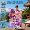 Custom Name Beach Towel Aphmau Candy Adventure Microfiber Beach Towel, Lightweight for Summer Travel, Swimming Pool Fan Birthday Gift