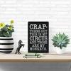 HEMITONG Crap Turns Out This Is My Circus And These Are My Monkeys Funny Vintage Metal Tin Signs Retro Decorative for Mom Mother