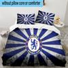 Chelsea Football Club Crest 3PCS Bedding set,Ideal for1pc Duvet Cover And 2pcs Pillowcases Perfect for Christmas gift,Ideal for Bedroom, Dormitory