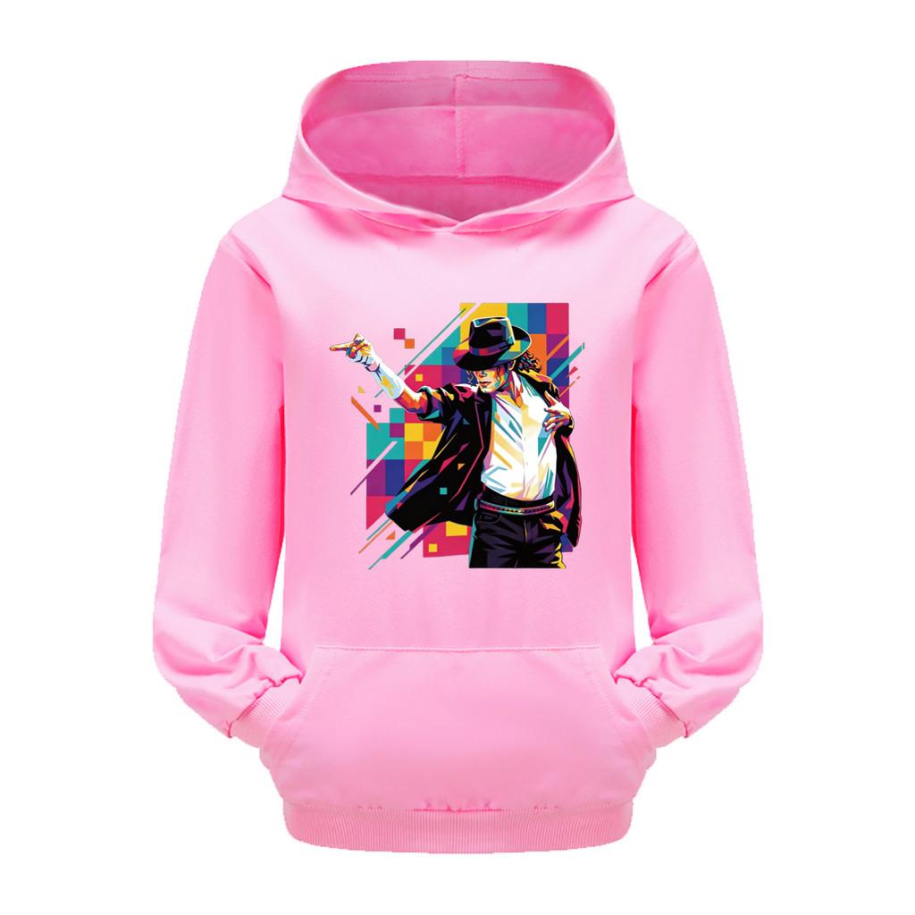 5712 Kids Boys Girls Singer Printed Hooded Pocket Long Sleeves Hoodies 110cm