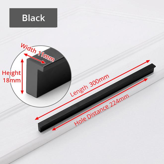 KAK American Style Black Cabinet Handles Gold T Bar Aluminum Alloy Kitchen Cupboard Pulls Drawer Knobs Furniture Handle Hardware