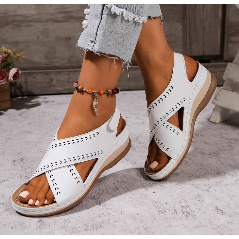 Fashion New Women's Platform Light Sandals Classic Retro Breathable Hollow Casual Summer Vacation Beach Walking Shoes Sandalias De Mujer