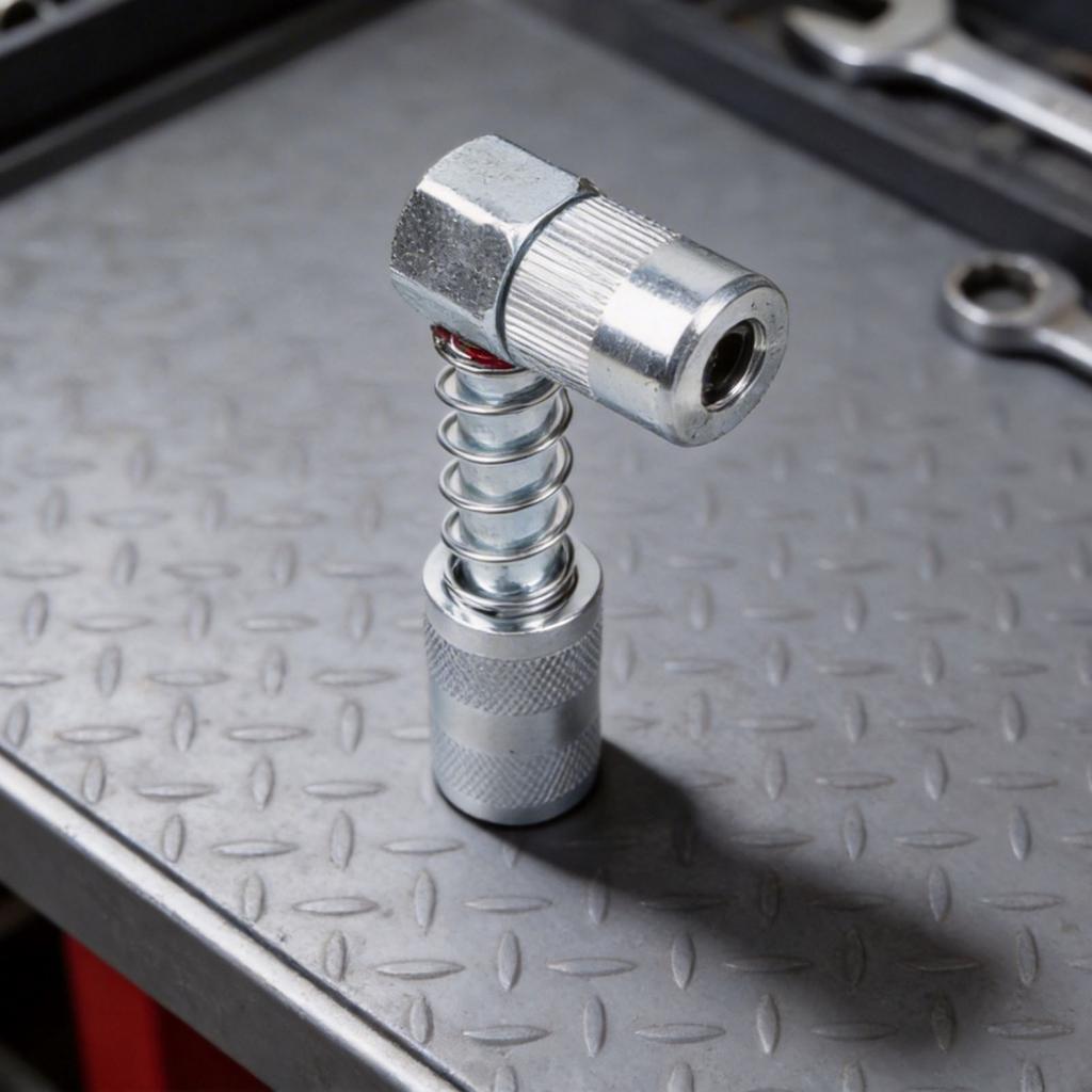 Carbon Steel Construction 90 Degree Tool Grease Coupler Adapter