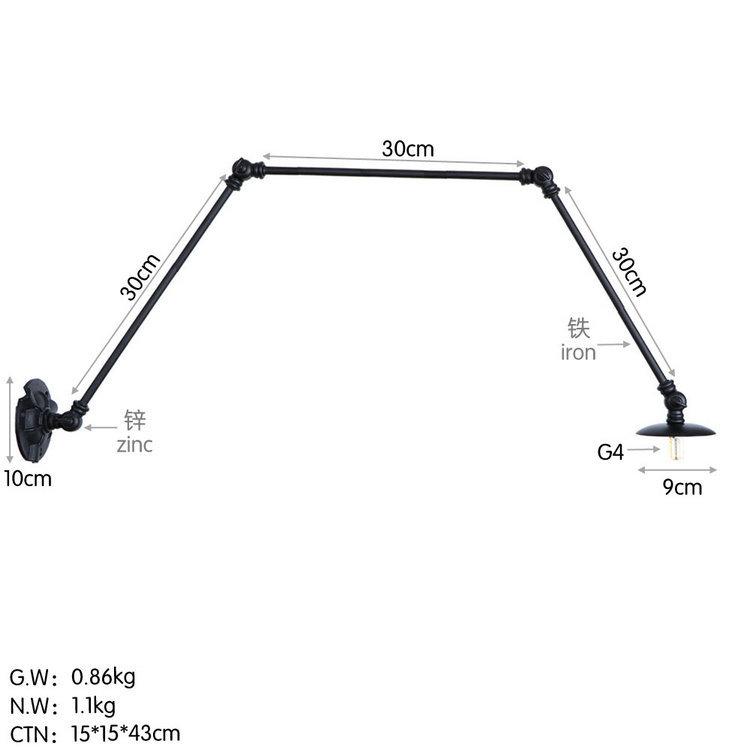 3 Long Arm LED Wall Lights Fixtures Adjustable Swing Loft Industrial Vintage Wall Sconce Luminaire Retro Stair Light