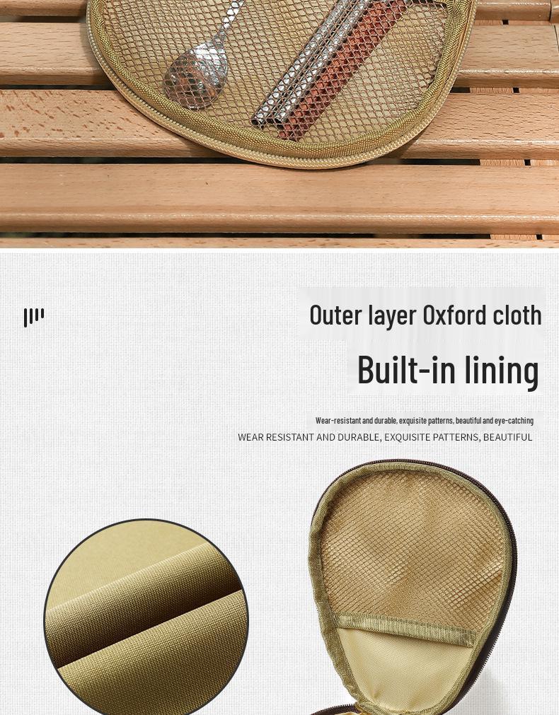 Förvaringsväska för utomhus Sierra-koppar med stor kapacitet - Oxford-tyg camping skål- och bestickväska