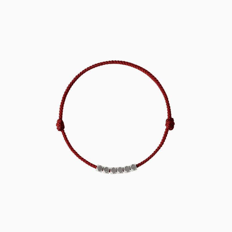 

Браслет из стерлингового серебра 925 пробы с красной нитью, сломанное серебро, женский, счастливый, удачливый, безопасный, с двойной регулировкой, год судьбы, ремешок-оберег, подарок S925 Sterling Silver Red Rope Bracelet