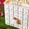 White 24-Day Christmas Countdown Calendar Ornament for Home Decorations