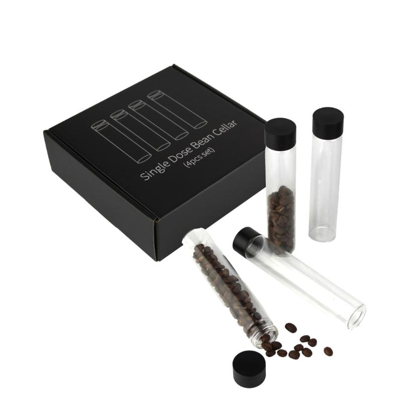 Magnetic Coffee Bean Dispenser Coffee Bean Bottles Glass Test Tube Display Stand Sealing Coffee Bean Containers