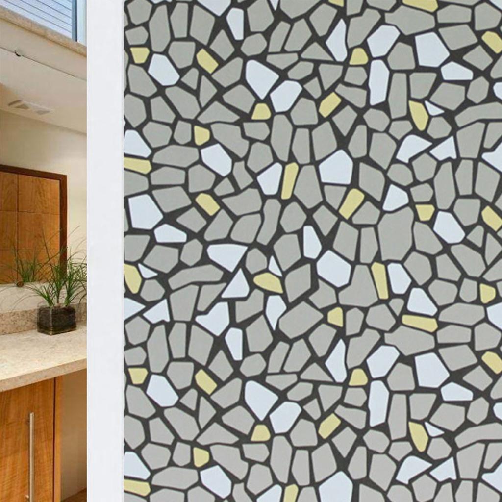 Window Privacy Film Glass WindowFilm Removable Vinyl Door Window CoveringsUV Blocking Sticker for Home Deco